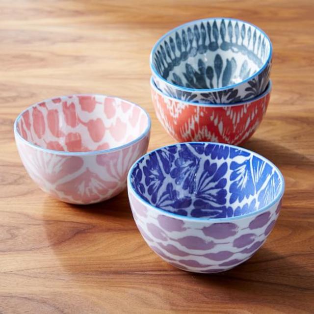Pad Printed Bowls - Fleur + Frond (4)