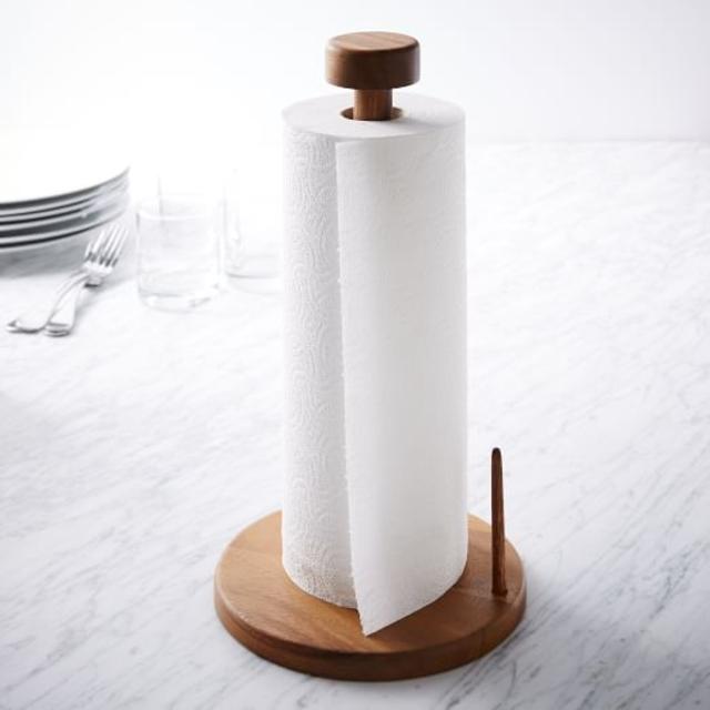 Acacia Wood Paper Towel Holder