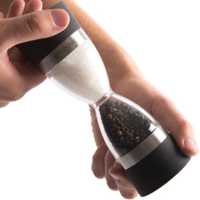 Pepper Grinder - Deluxe 2 in 1 Manual Salt and Pepper Mill Shaker With Ceramic Grinding Mechanism