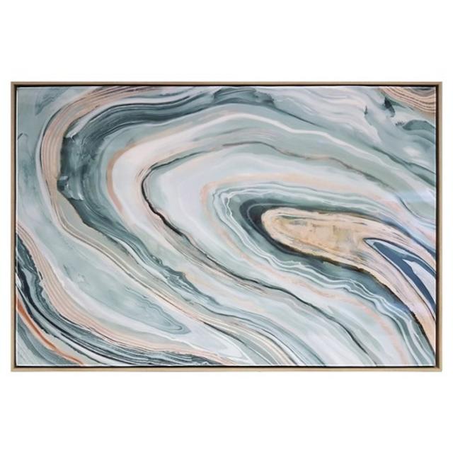 Agate Framed High Gloss Canvas 36"x24" - Target