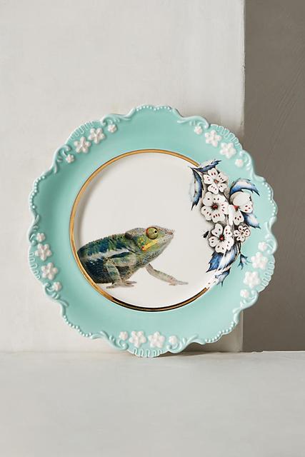 Nature Table Dessert Plate, Chameleon | Anthropologie