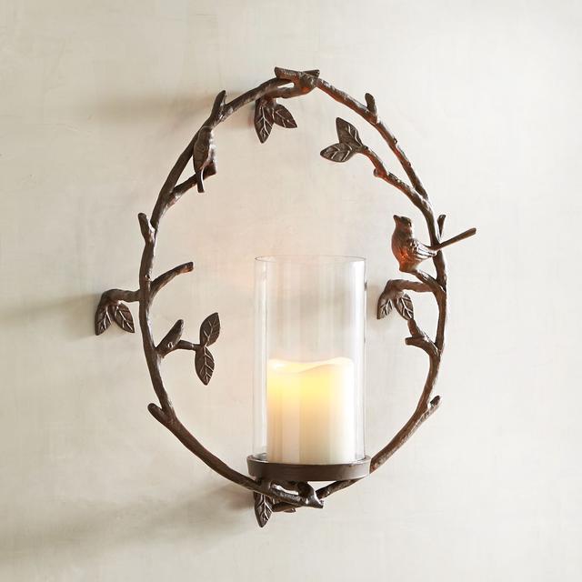 Bird on a Twig Candle Holder Wall Sconce | Pier 1