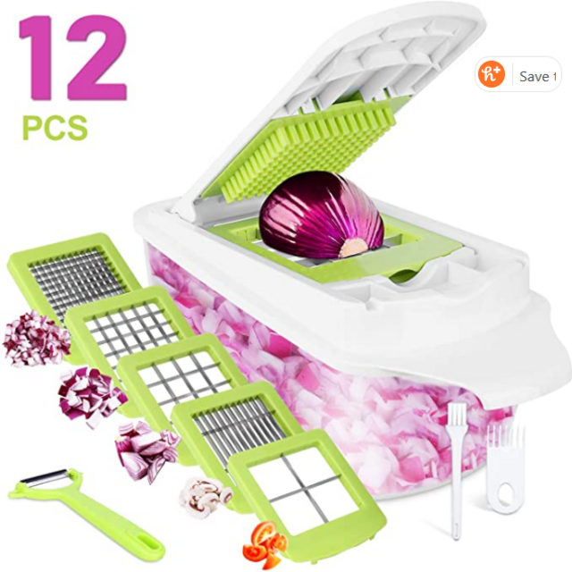 12-in-1 Vegetable Chopper, Green