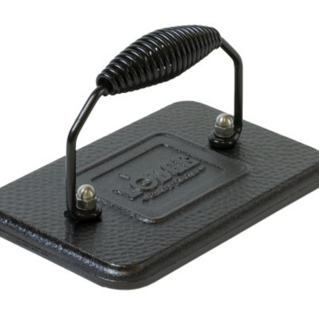 Lodge Handled Cast Iron Grill Press, 4 1/2" x 6 1/4"