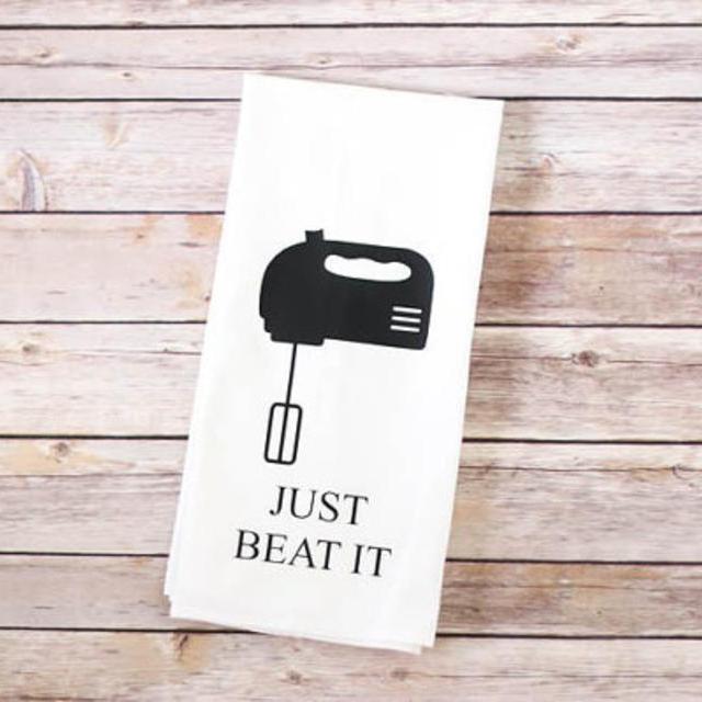 Funny Song Lyric Tea Towels - Just Beat It