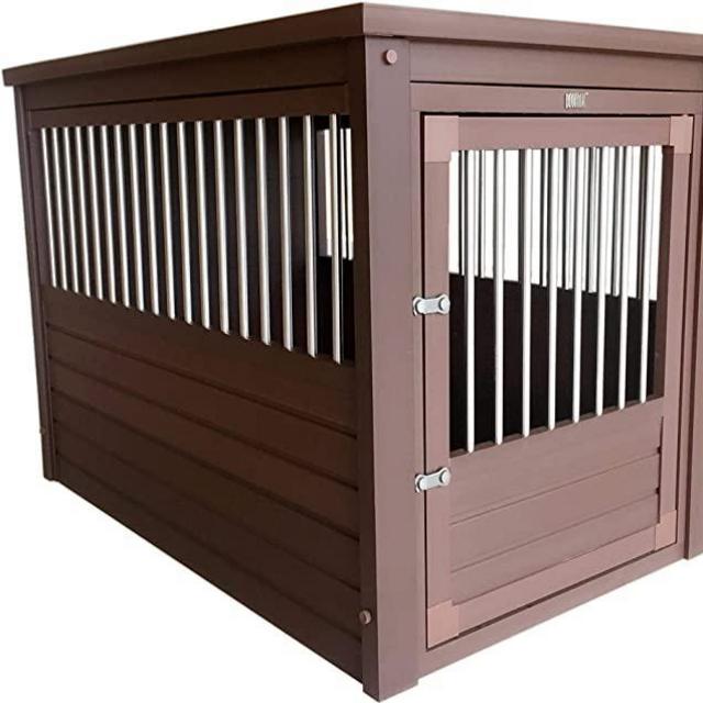 New Age Pet EHHC103L EcoFlex Habitat-n-Home Inn Place Crate/Table (Russet Brown)