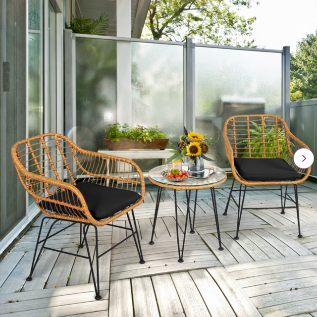 Adalard Round 2-Person Outdoor Dining Set