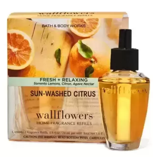 Sun-Washed Citrus Wallflowers Fragrance Refills, 2-Pack