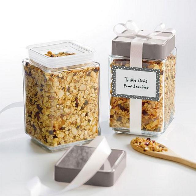 Anchor Hocking Glass & Brushed Aluminum Canisters