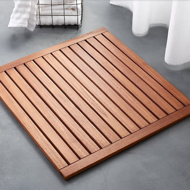 Lateral Teak Natural Bath Mat