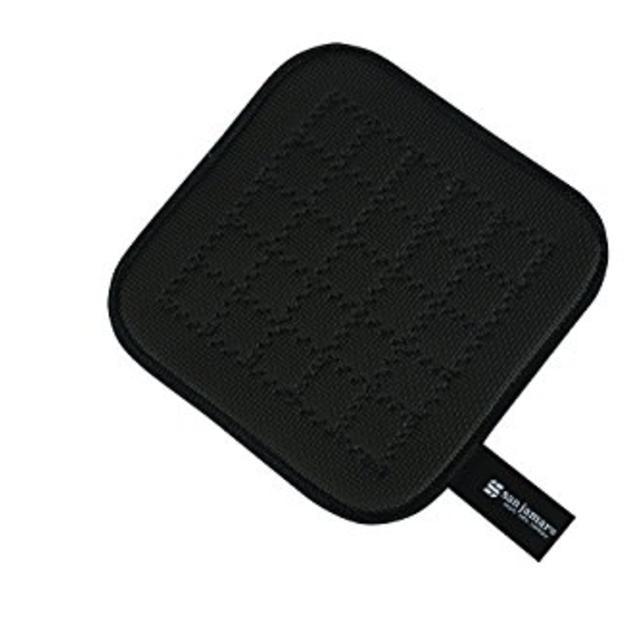San Jamar UHP77BK Ultigrips Hot Pad, 7" x 7", Black