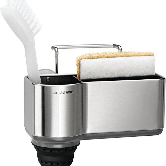 simplehuman Sink Caddy with Suction Cup, Brushed Stainless Steel