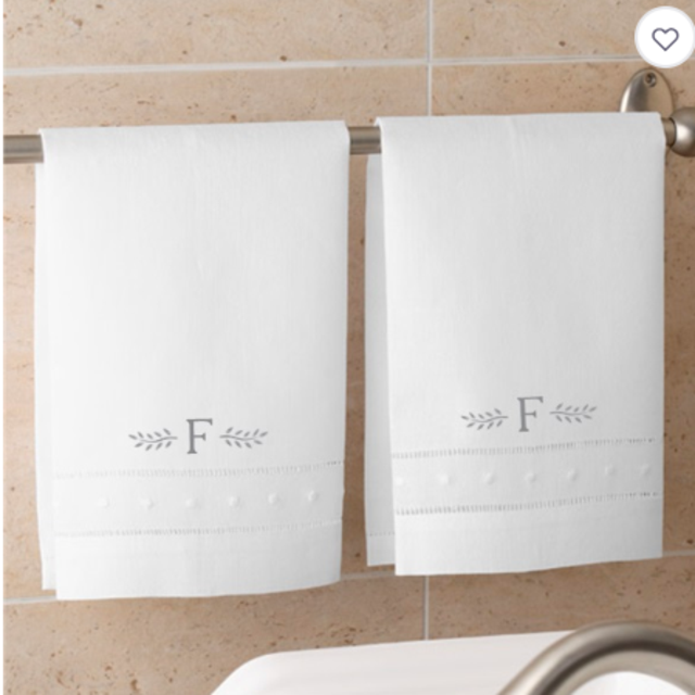 Meadow Monogrammed Personalized Guest Towel Set