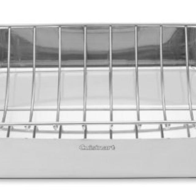 Cuisinart MCP117-16BR MultiClad Pro Stainless 16-Inch Rectangular Roaster with Rack