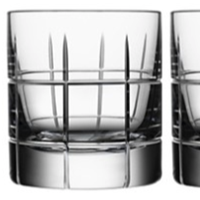 Orrefors Street Specialty Drinkware by Jan Johansson Whiskey Glass, Set of 2 COLOR: Clear