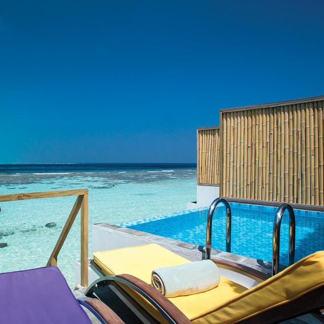 Overwater villa in the Maldives