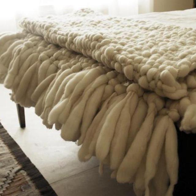 Clouds Chunky Knit Throw by Homelosophy