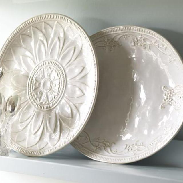 Juliette Oversized Ceramic Oval Serving Platter
