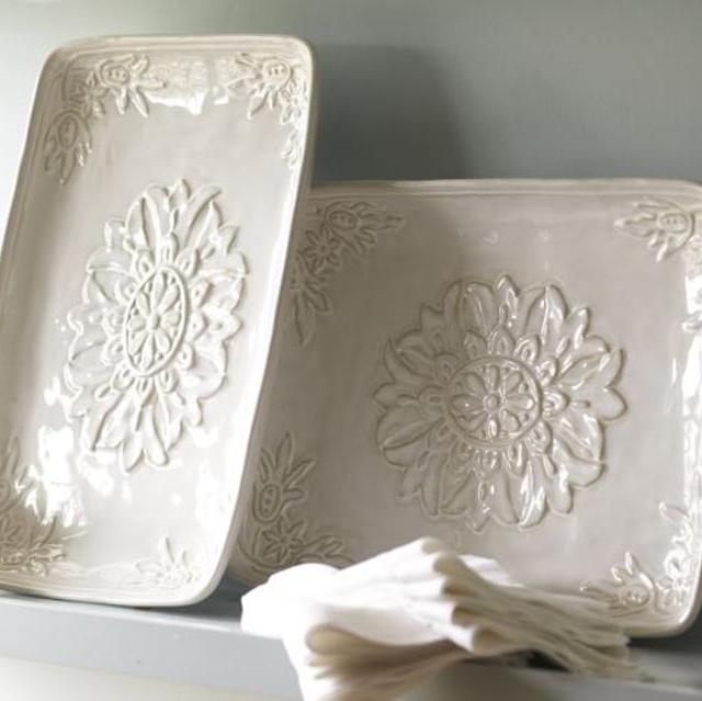 Juliette Oversized Ceramic Rectangular Serving Platter