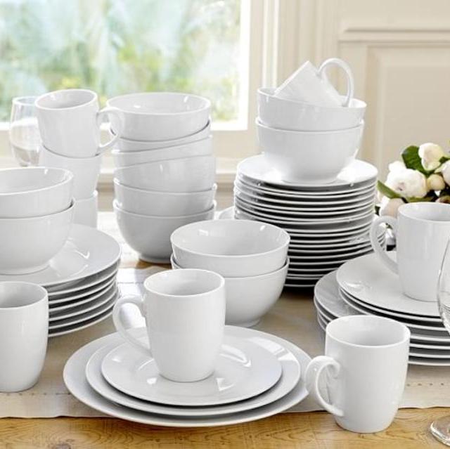 Caterer's 12-Piece Dinnerware Set, Large Cereal Bowls
