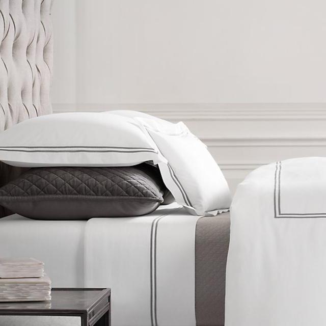 Italian Hotel Satin Stitch White Bedding Collection