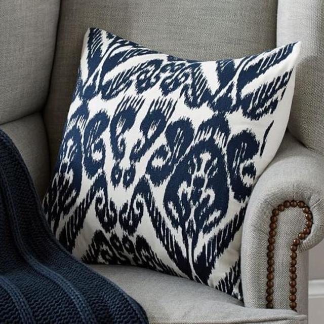 Josie Ikat Embroidered Pillow Cover