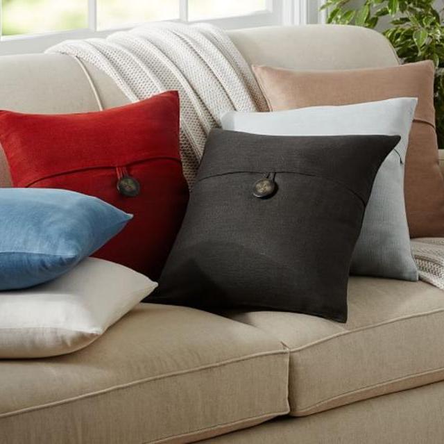 Textured Linen Pillow Cover