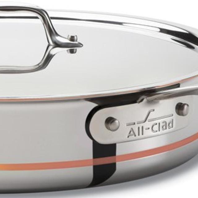All-Clad 6405 Copper Core 5-Ply Saute Pan,  5-Quart, Silver