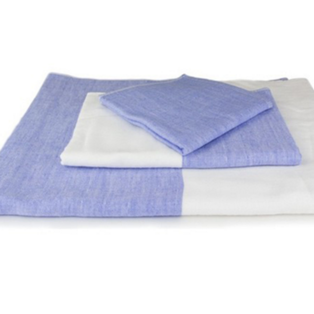 Yoshii 2 Tone Chambray Bath Blue Light