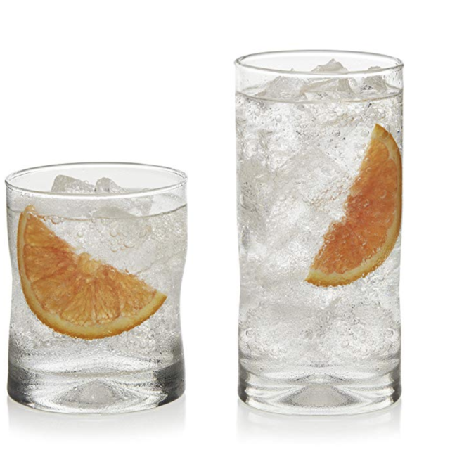 Libbey Impressions 16-Piece Tumbler and Rocks Glass Set