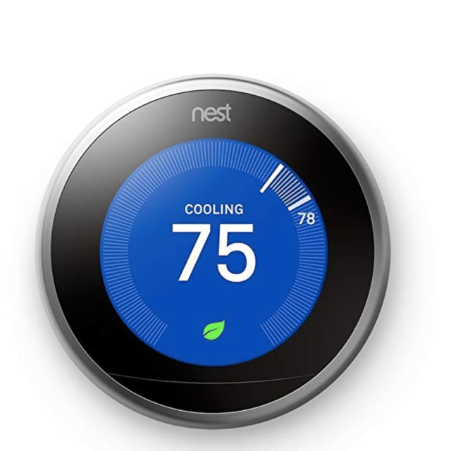 Nest (T3007ES) Learning Thermostat, Easy Temperature Control for Every Room in Your House, Stainless Steel (Third Generation), Works with Alexa