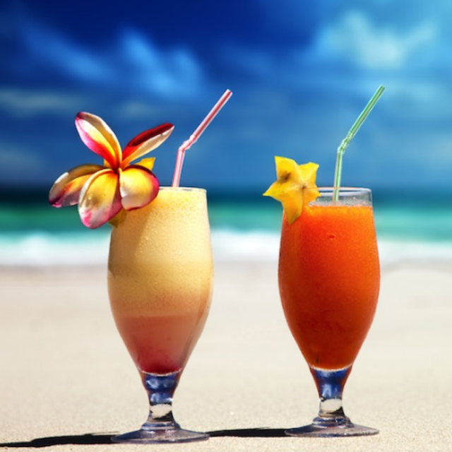 Drinks on the beach