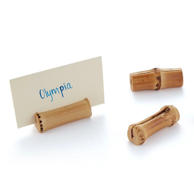 Bamboo Placecard Holders (Set of 4)