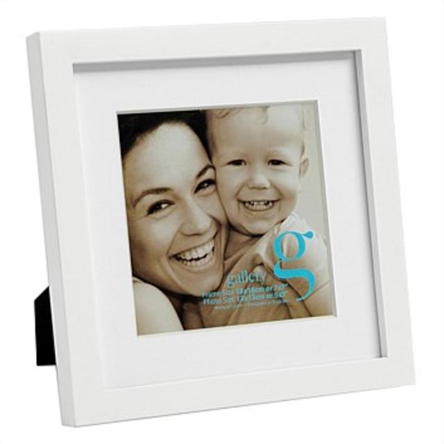 Gallery Photo Frame White 7x7 with 5x5 Opening