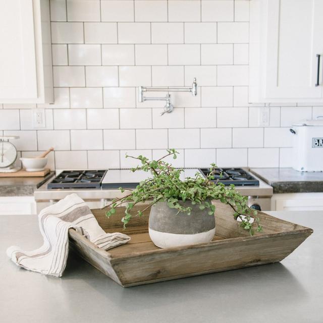 Square Reclaimed Wood Tray