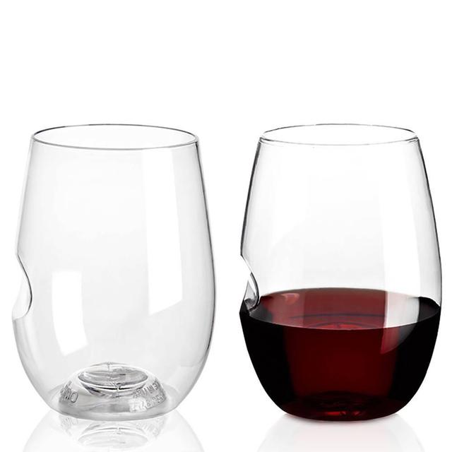 Govino Go Anywhere Dishwasher Safe Flexible Shatterproof Recyclable Wine Glasses, 16-ounce, Set of 8