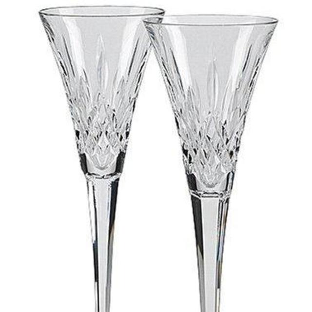 Waterford Lismore Toasting Flutes, Set of 2
