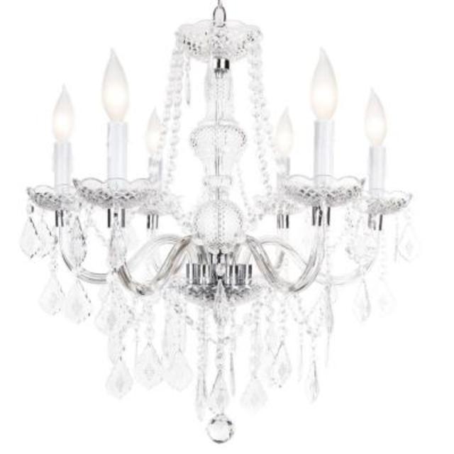 Maria Theresa 6-Light Chrome Chandelier