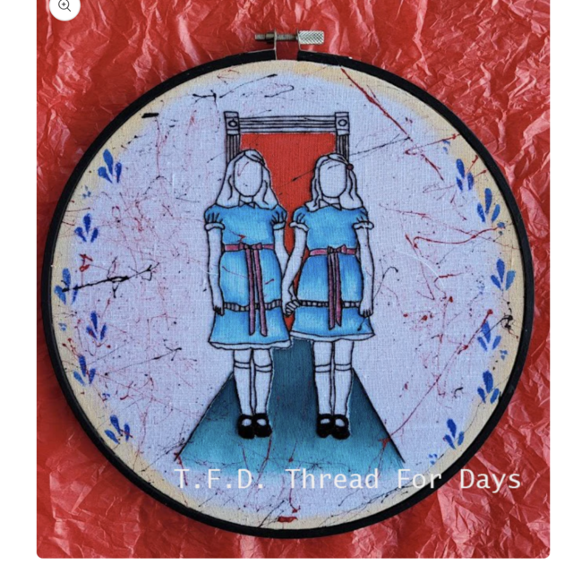The Shining Twins 9 inch Embroidery Hoop