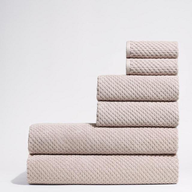 Waffle bath towel set