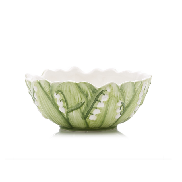 Set-of-Six Lily Of The Valley Ceramic Cereal Bowls