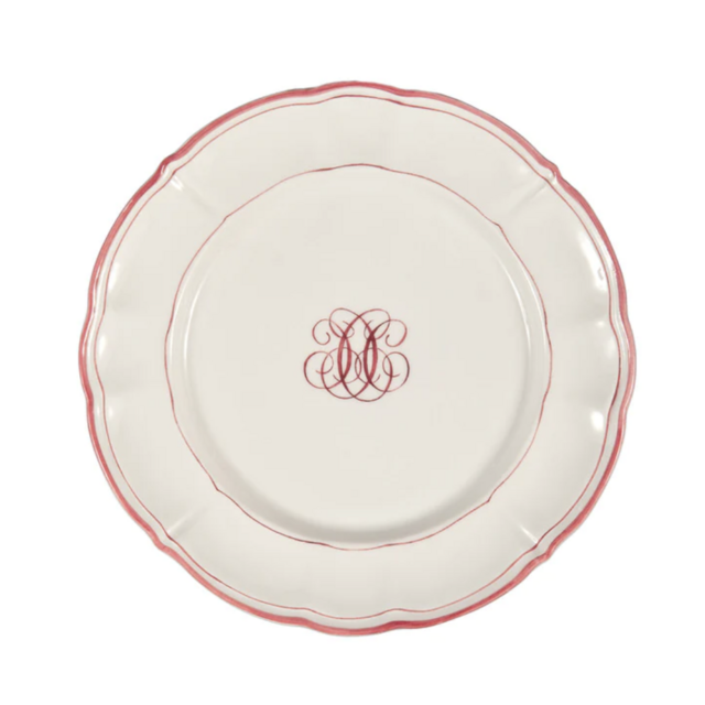 Bespoke Milano Plate with Monogram