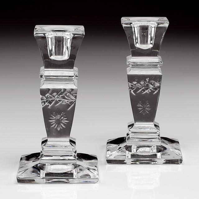 William Yeoward Crystal "Catherine" 5" Candlestick, Pair