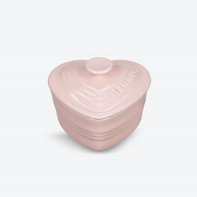 LE CREUSET Heart-shaped stoneware ramekin and lid