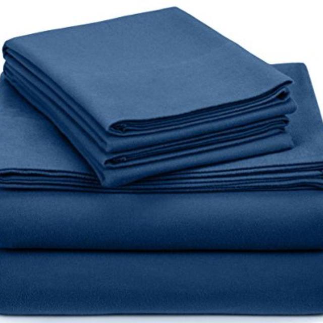 Pinzon Heavyweight Flannel Sheet Set - Queen, Smokey Blue