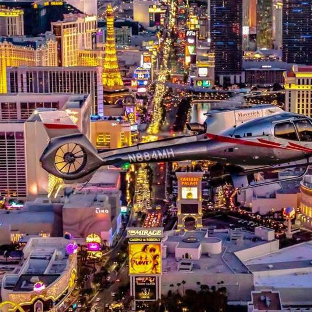 Helicopter ride over the Strip