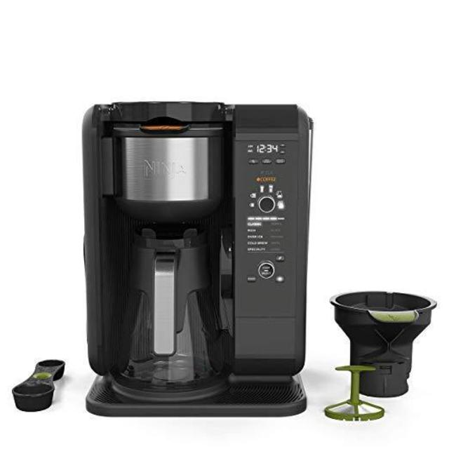 Ninja Hot and Cold Brewed System, Auto-iQ Tea and Coffee Maker with 6 Brew Sizes, 5 Brew Styles, Frother, Coffee & Tea Baskets with Thermal Carafe (CP307)