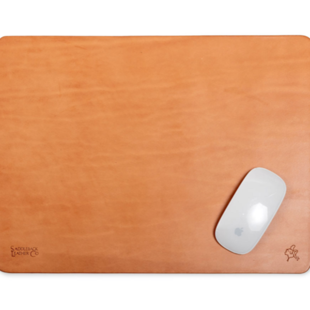 Old Bull Large Leather Mouse Pad