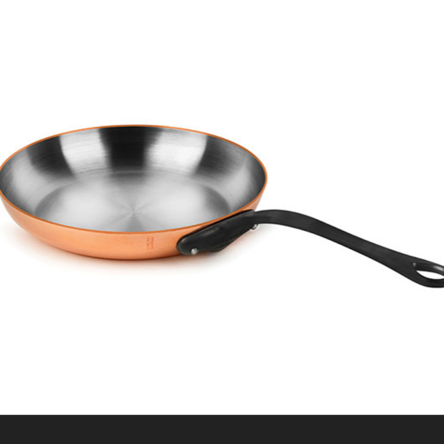 Mauviel M'Heritage M250C 2.5mm Copper Round Frying Pan, 10.2",