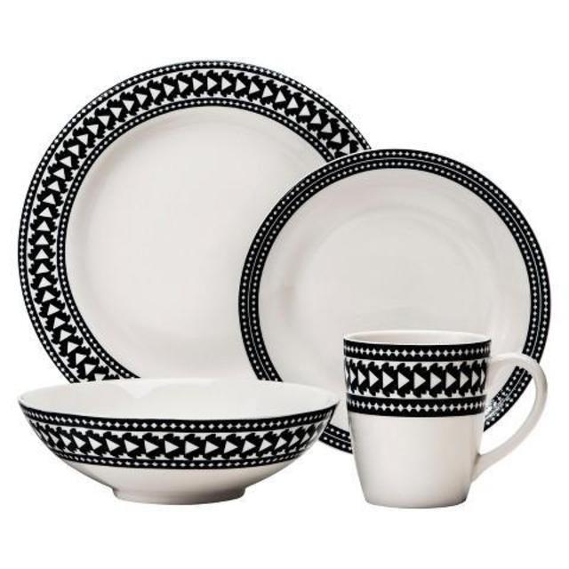 Nate Berkus™ Banded Arrow 16-Piece Dinnerware Set - Black product details page